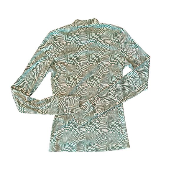 llQUAL Abstract Graphic Psychedelic Hypnotic High Neck Top S - Picture 8 of 8